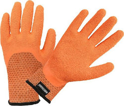 Rostaing Wasserdicht Arbeitshandschuhe Garten Orange Latex/Polyester