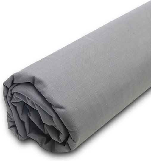 Sunshine Sheet for Single Bed with Elastic 100x200+20cm. Menta 152 Dark Grey