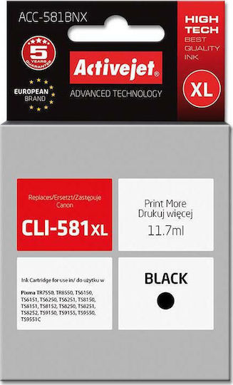 Active Jet Συμβατό Μελάνι Εκτυπωτή InkJet Canon CLI-581XL 11.7ml Μαύρο 1τμχ