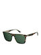 Polaroid Men's Sunglasses with Brown Tartaruga Plastic Frame and Green Polarized Lens PLD2102/S/X KRZUC