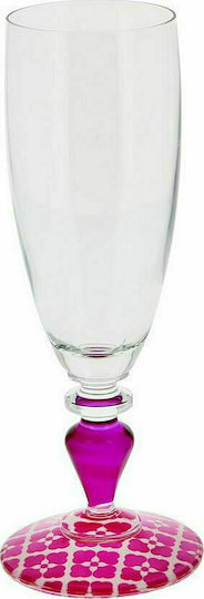 Cerve Alexandria Set Gläser Champagner Kelch Glas Fuxia 200ml 3 Stück