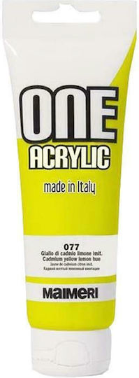 Maimeri One Acrylic Τέμπερα Ζωγραφικής Yellow Lemon 077 σε Σωληνάριο 120ml
