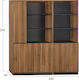 Büroaufbewahrungsschrank Holzschatten Eiche 200x40x200cm Freebox