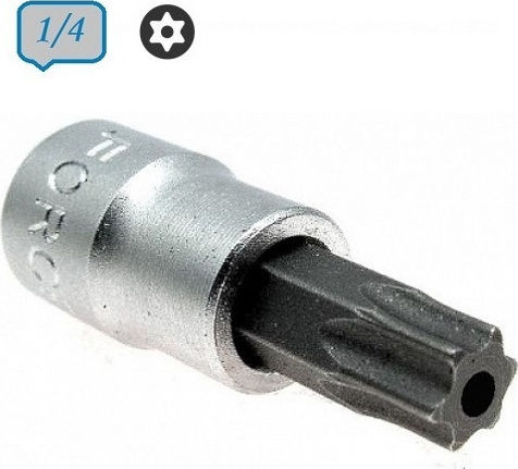 Force Bit-Stecknuss mit Torx-Bit und Antriebsvierkant 1/4'' Größe T10x32mm 1Stück
