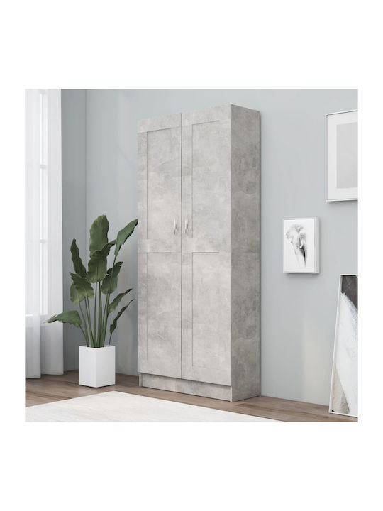 Office Storage Cabinet Wooden Grey Concrete 82....