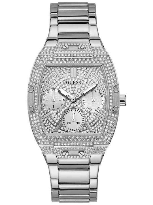 Guess Ceas Dama 38mm Cu Baterie Cu Brățară Argintie Din Oțel