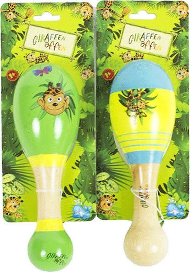 Toi-Toys Wooden Maraca Set Beluga Giraffe