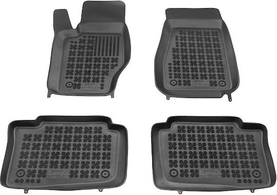 Rezaw Plast Satz Vorder- und Hintermatten Wannenartig 4Stück aus Gummi für Jeep Großer Cherokee 2005-2010 Schwarz