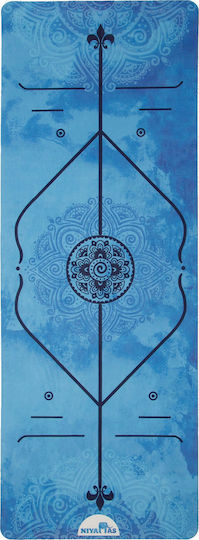 Niyamas Samatva Trainingsmatte Yoga Blau mit Tragegurt (185x68x0,5cm)