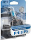Philips Λάμπα Αυτοκινήτου & Μοτοσυκλέτας WhiteVision Ultra H11 Αλογόνου 4000K Φυσικό Λευκό 12V 55W
