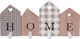 Etoile Κρεμάστρα Τοίχου Home Ξύλινη 4 Θέσεων Ροζ 28x4x4cm