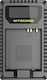 NiteCore Single Battery Charger UL109 Compatible with Leica / Panasonic