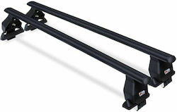 Menabo Roof Bars Metallic 130cm. (with Roof Rack Legs) Black