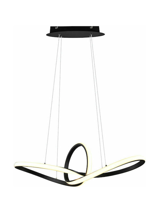 Trio Lighting Sansa Μοντέρνο Κρεμαστό Φωτιστικό με Ενσωματωμένο LED σε Μαύρο Χρώμα