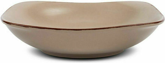 Nava Brown Sugar Πιάτο Βαθύ Τετράγωνο Κεραμικό 22.5x22.5cm