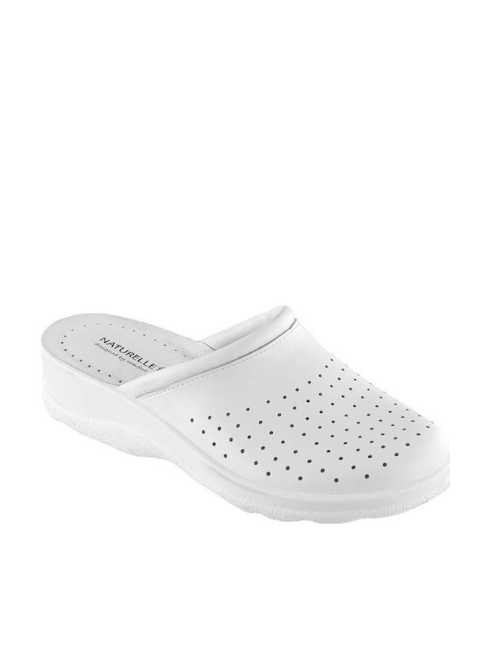 Naturelle 10 Leather Anatomic Clogs White 109542