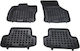 Rezaw Plast Set of Front and Rear Mats 4pcs Tray Type for Audi Q2 2016+ Black