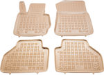 Rezaw Plast Set of Front and Rear Mats Tray Type 4pcs from Rubber for BMW X3 Beige