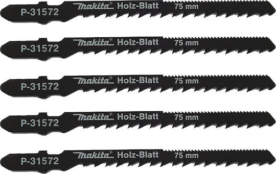 Makita P-31572 Λάμες για Ξύλο 75mm 5τμχ