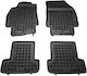 Rezaw Plast Set of Front and Rear Mats 4pcs Tray Type for Renault Megane 2008-2016 Black