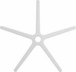 HomeMarkt Star Shaped Chair Base made of Metal Suitable for Chair,Stool in White Color White