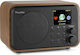 Audizio Venice Tabletop Radio Rechargeable with Bluetooth Brown