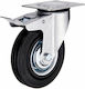 Ruotec 502.000.002.160 Rad Drehend mit Bremse Industrielles Schwarz 160x39mm