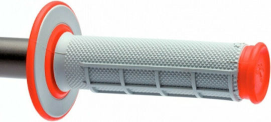 Renthal Ръкохватки за Мотоциклет MX Diamond Waffle Dual Compound в Сив Цвят