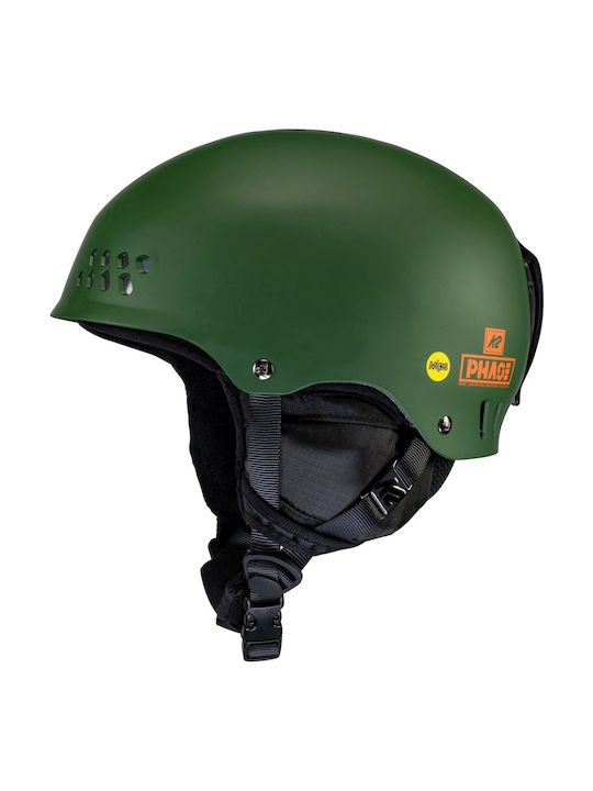 K2 Phase Pro MIPS Herren Ski & Snowboard Helm in Grün Farbe