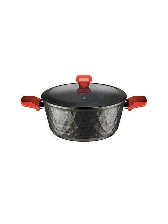 Pyramis Red Diamond Βαθιά Κατσαρόλα από Αλουμίνιο 24cm