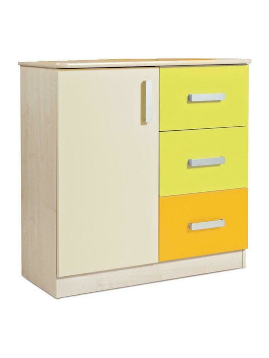 Kids Chest of Drawer Cindy Multicolour with 3 Drawer 92x41x91εκ.