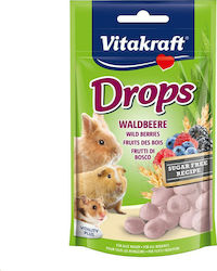 Vitakraft Tratează pentru Porc indian / Iepure / Veveriță / Hamster cu Fructe Drops Wildberry 75gr