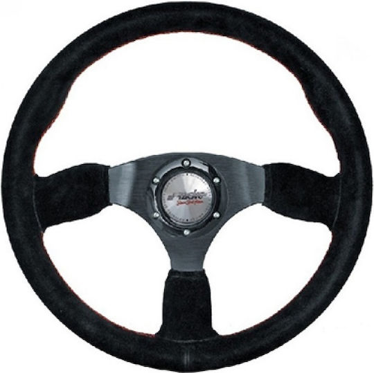 Simoni Racing Volan Auto Turismo Triactin cu Diametru 35cm Argint/Negru