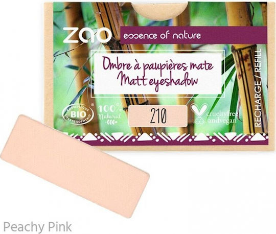 Zao Organic Makeup Rectangle Matte Shadow Refill Σκιά Ματιών σε Στερεή Μορφή με Ροζ Χρώμα 1.3gr