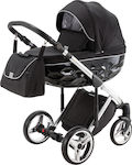 Adamex Chantal Special Edition 3 in 1 Verstellbar 3 in 1 Baby Kinderwagen Geeignet für Neugeborene Schwarz
