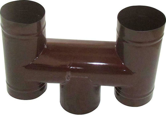 Biofan Καμινάδα Καπνοδόχου Εμαγιέ 120mm Καφέ