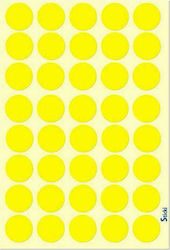 +Efo 1600Stück Klebeetiketten Sticki in Gelb Farbe 18mm