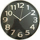 Timemark Стенен часовник Пластмаса Черно Ø30см