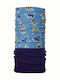 Kids Fabric Neck Gaiter Micro Polartech Cohets Blue