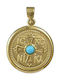 Pendant Kids Talisman Double Sided Constantine from Gold 14K PD11077