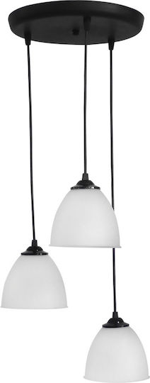 Heronia Pendel BL-WH Κρεμαστό Φωτιστικό Λευκό με Ντουί E27 30x75εκ.