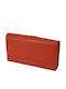 Large Leather Women's Wallet with RFID Red