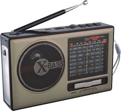 Golon RX-377BT Tabletop Radio Rechargeable with USB Brown