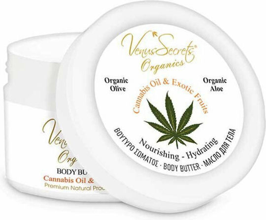 Venus Secrets Cannabis Oil & Exotic Fruits Moisturizing Butter Body with Aloe Vera for All Skin Types 75ml