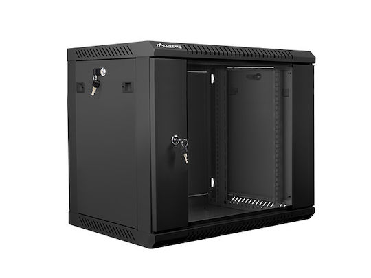 Lanberg Επιτοίχια Καμπίνα Rack 9U 60x45x51.23cm Μαύρο WF01-6409-10B