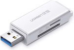 Ugreen Card Reader USB 3.0 για SD/microSD Λευκό