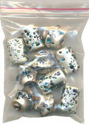 Next Cocktail Designs Craft Beads Silver 10pcs Beads Silver Foil 90g Cocktail 10pcs