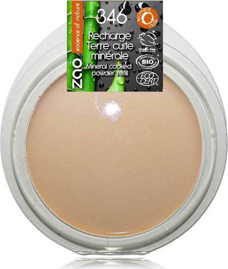 Zao Organic Makeup Organic Mineral Cooked Face Powder Refill 346 Mattifying 15g