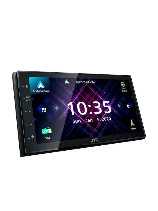 JVC Sistem Audio Auto 2DIN (Bluetooth/USB/WiFi/GPS/Apple-Carplay/Android-Auto/Partitură) cu Ecran Tactil 6.8"
