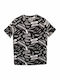 John Frank Monochrome Herren T-Shirt Kurzarm Schwarz